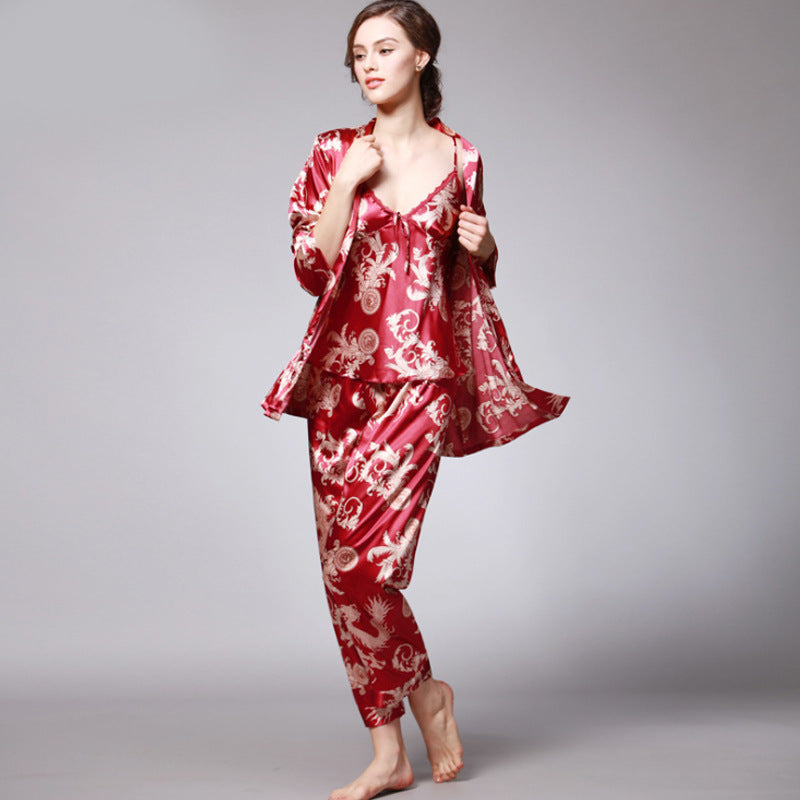 Women's 3-piece Silk Pajama Set – Luxury, Comfort & Elegant Style