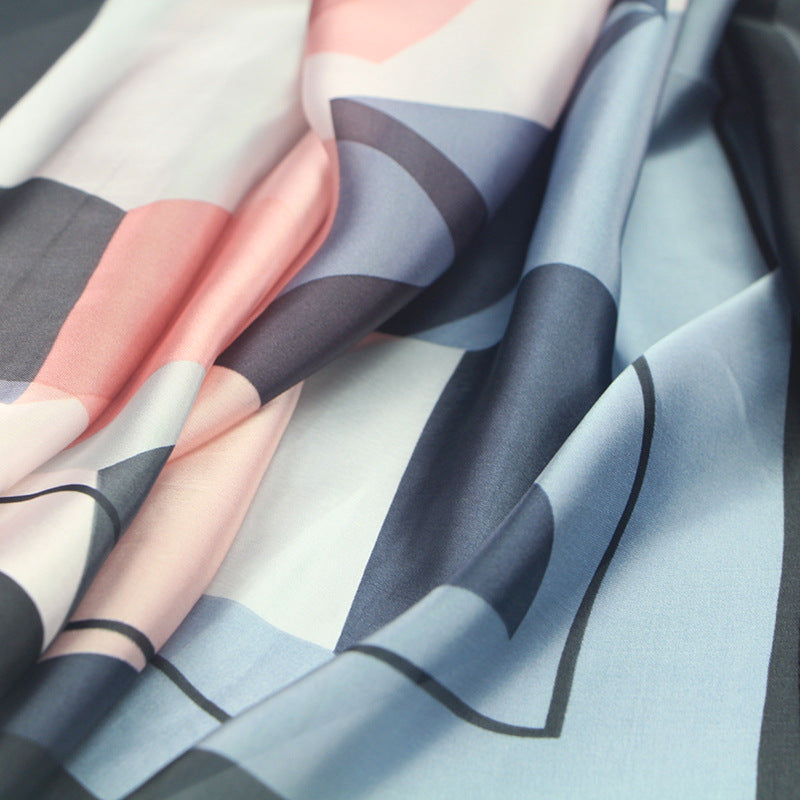 Women's Scarf Silk Imitation Geometric Elegant Lightweight