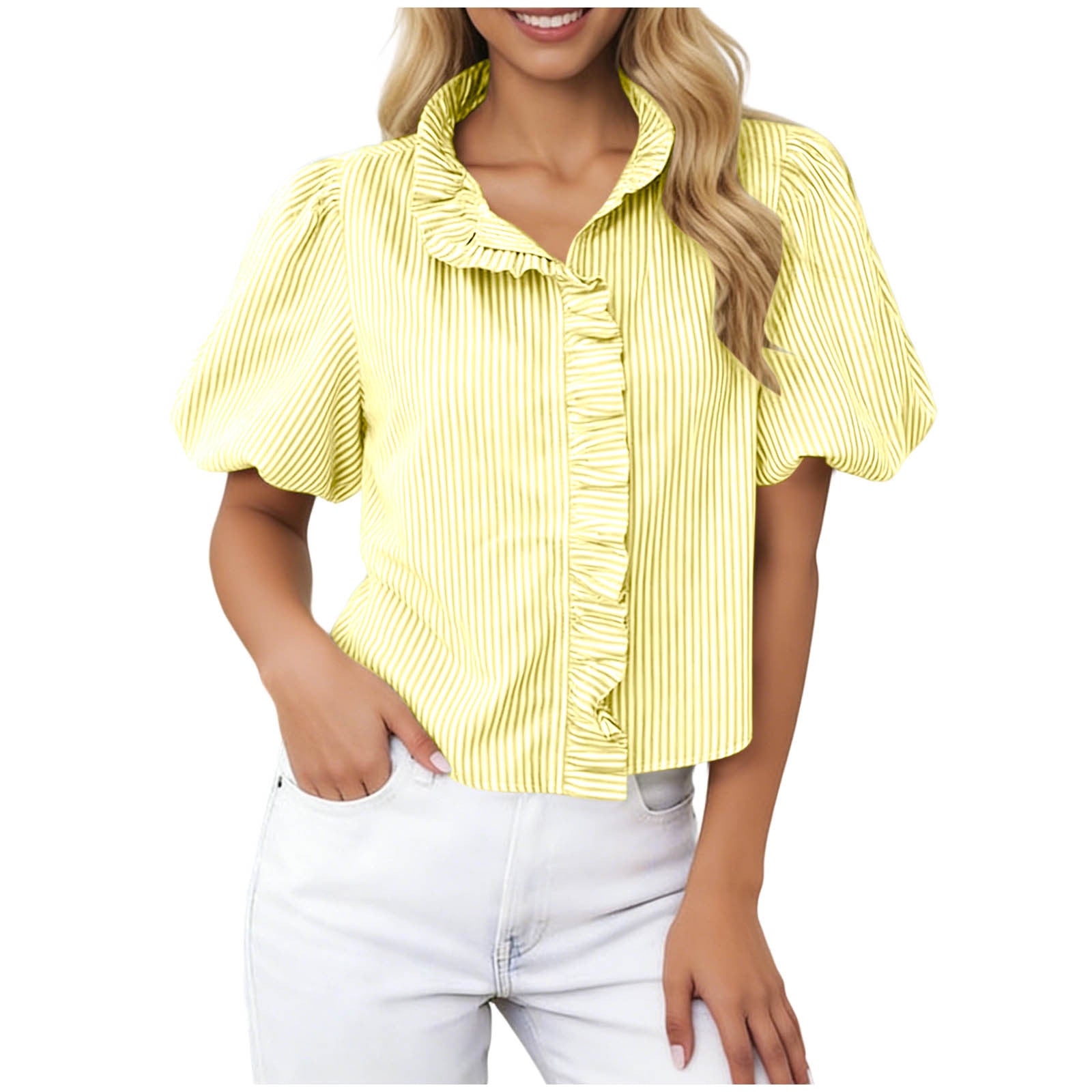 Premium Women's Striped Blouse – Yarn-Dyed, Loose Fit & Stylish