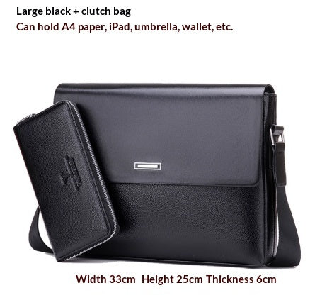 Modern Men's Leather Business Bag XL – Office & Leisure Shoulder Bag