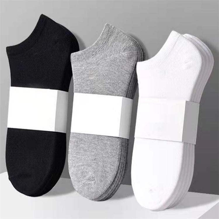 Men's Sneaker Socks Black White Grey | Cotton Basic