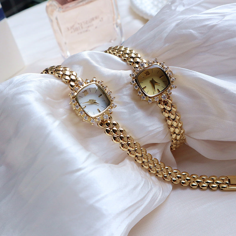 Ladies' Vintage Watch with Fine Chain Bracelet – Elegant Niche Watch