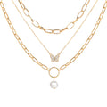 Multi-Layer Chain Necklace - Modern Women's Jewelry in a Stylish Layered Look