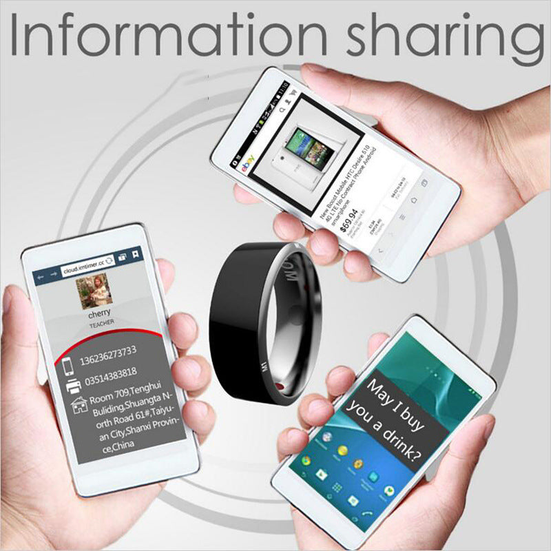 Smart Ring Black - Multifunctional High-Tech Fitness Ring