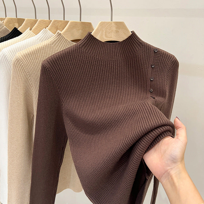 Damen Herbst Winter Top | Eleganter Chic Stricklook