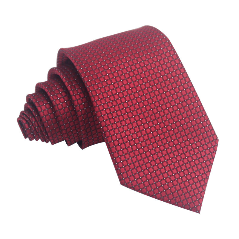 Men's Tie 8cm Striped Business Elegant Red Blue Black