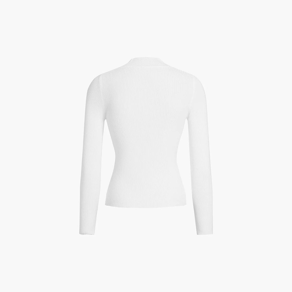 Women's Figure-Hugging Knitted Top – Tight Crew Neck Fashion Top