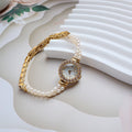 Women's wristwatch with high-quality 6A natural freshwater pearl, versatile