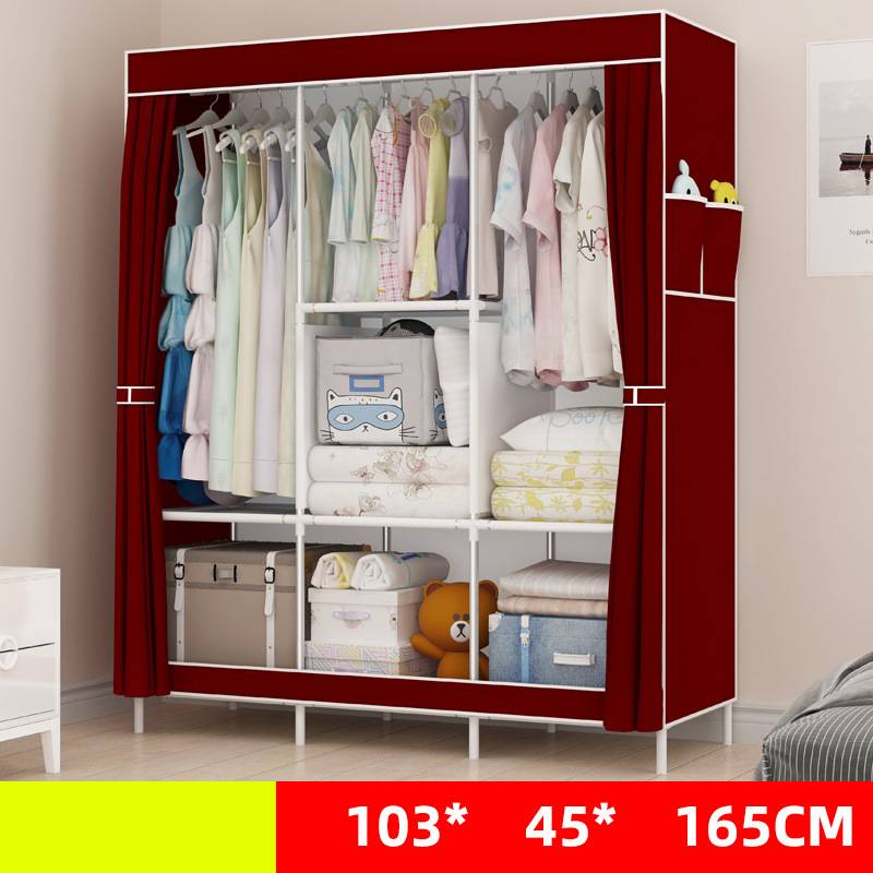 Fabric Wardrobe Dustproof | Foldable Single Room Organizer