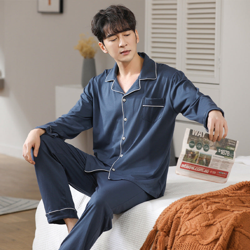 Herren Modal Pyjama | Leicht Schlafanzug | Cardigan Set