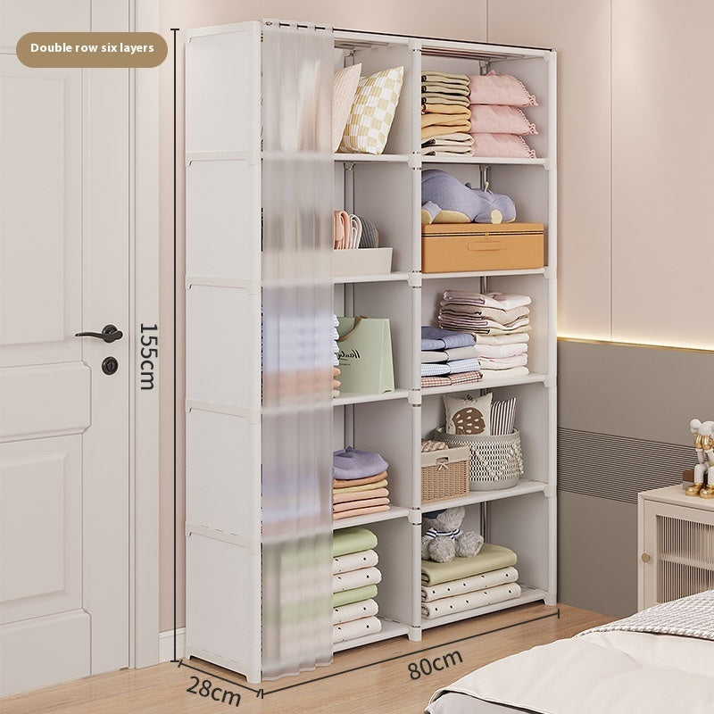 Wardrobe dustproof compact bedroom organizer tidy