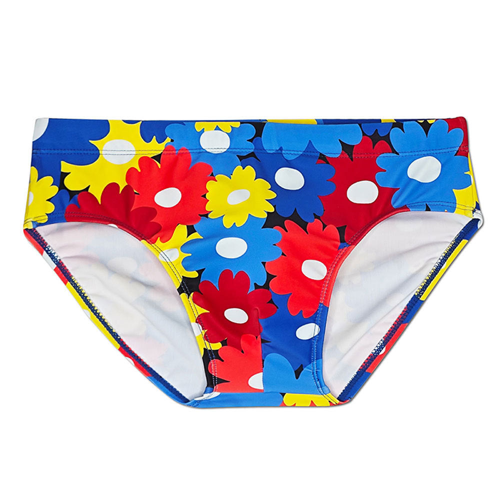 Men's Floral Swim Briefs – Colorful Swimwear with Tropical Print