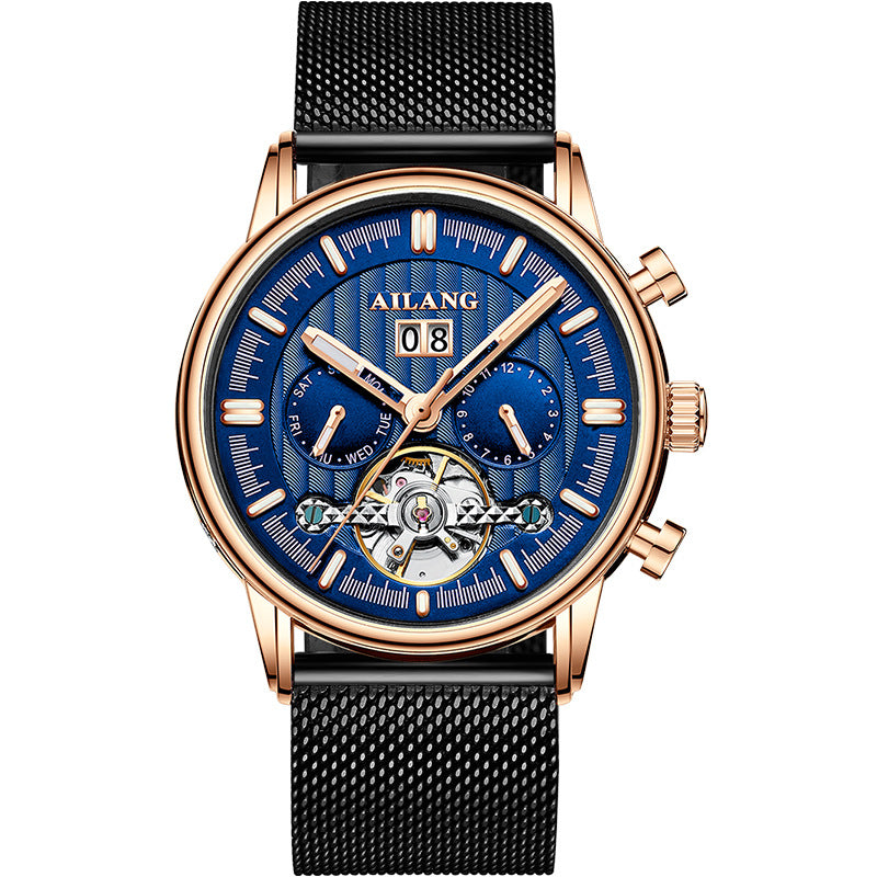 Men's Tourbillon Automatic Watch | Luxury Multifunction Mechanical