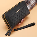 Women's long wallet, many card slots, double zipper, elegant