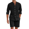 Men's Summer Two-Piece Set – Shirt Shorts Beach Outfit