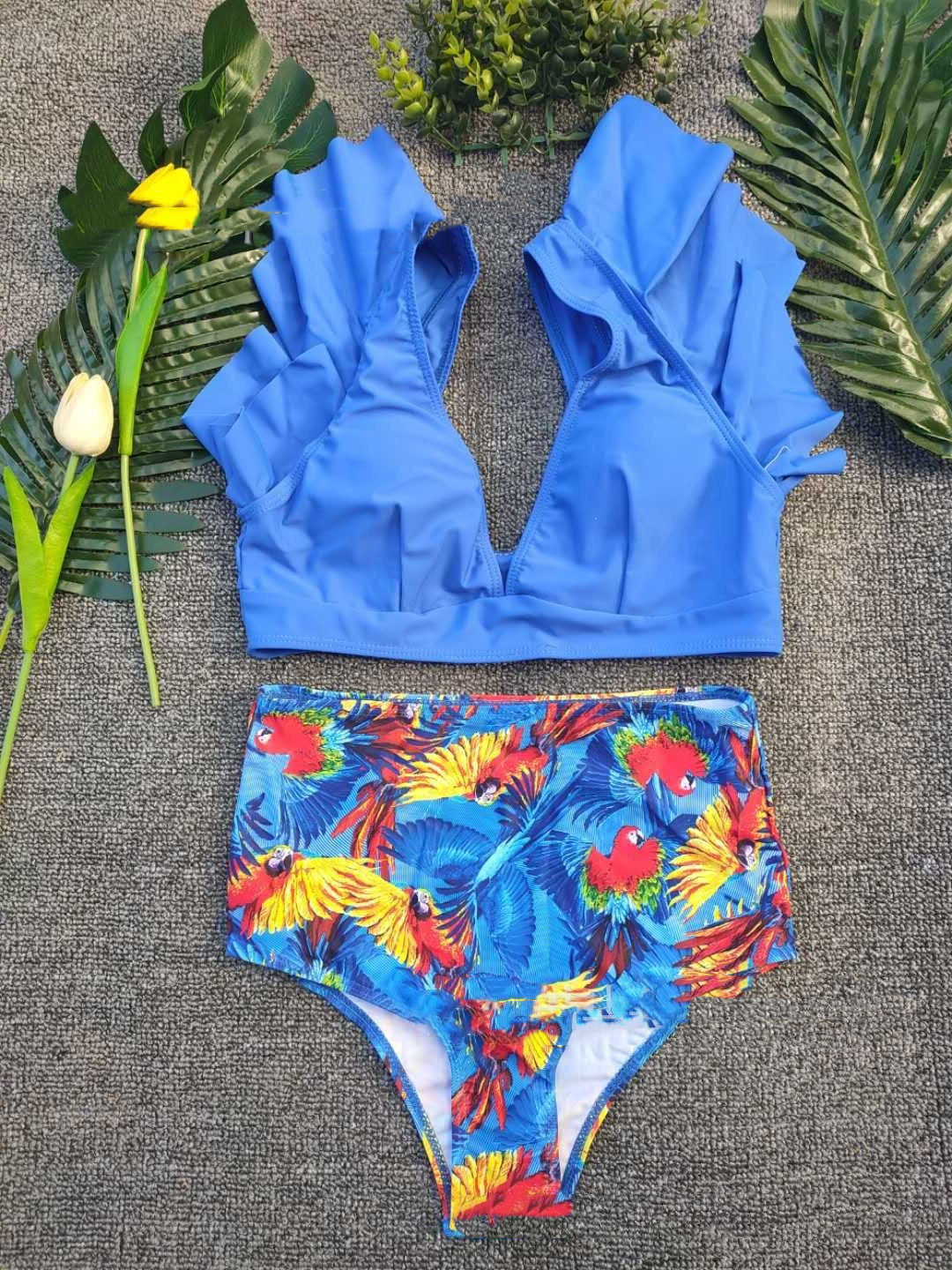 Women's Printed Bikini Set – Elegant Two-Piece with a Figure-Hugging Fit