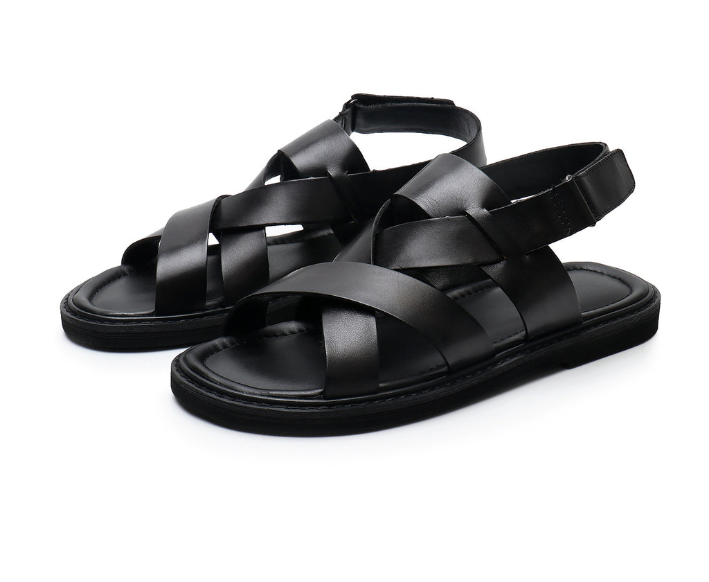 Men's Summer Genuine Leather Sandals Casual Comfort Shoes