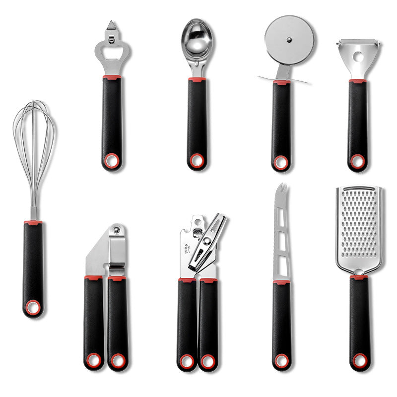 Stainless Steel Kitchen Utensil Set | Cooking Utensils with Plastic Handle