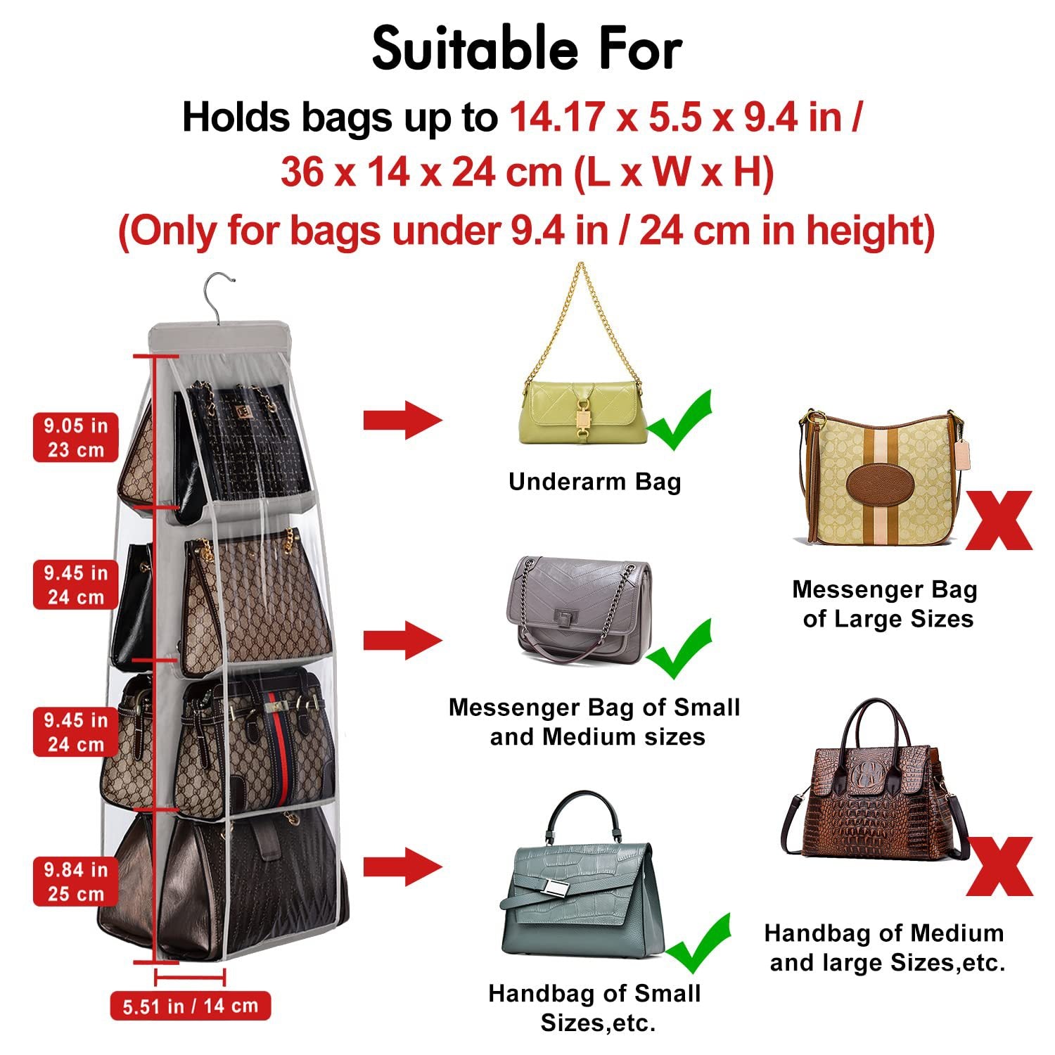 Hanging Closet Organizer Space-Saving Storage