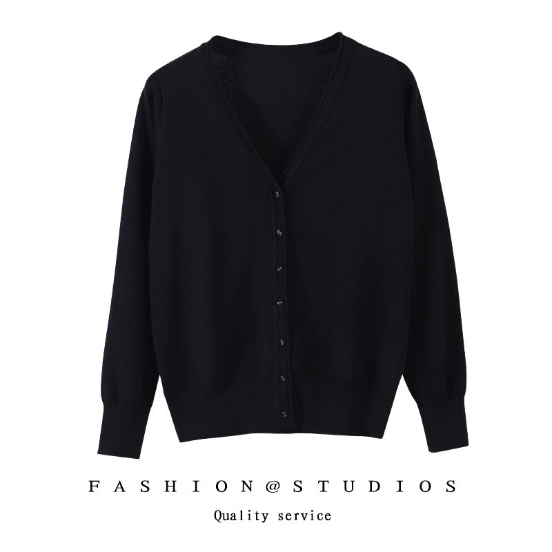 Women's Slim Fit Knitted Cardigan – Plus Sizes Spring Autumn