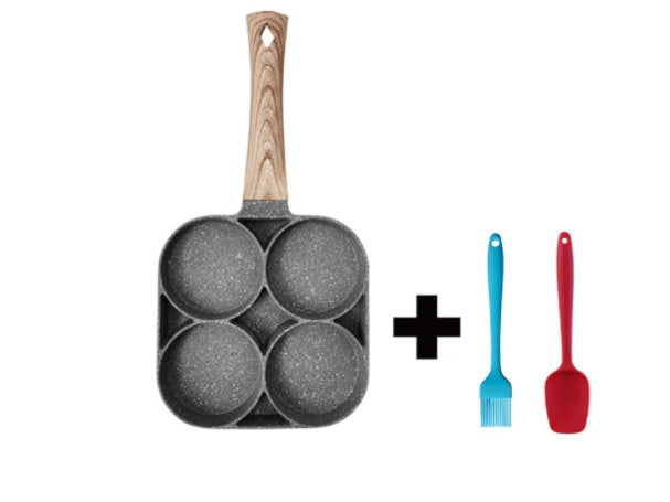 4-Section Nonstick Breakfast Pan – Egg Burger Pancake Pan