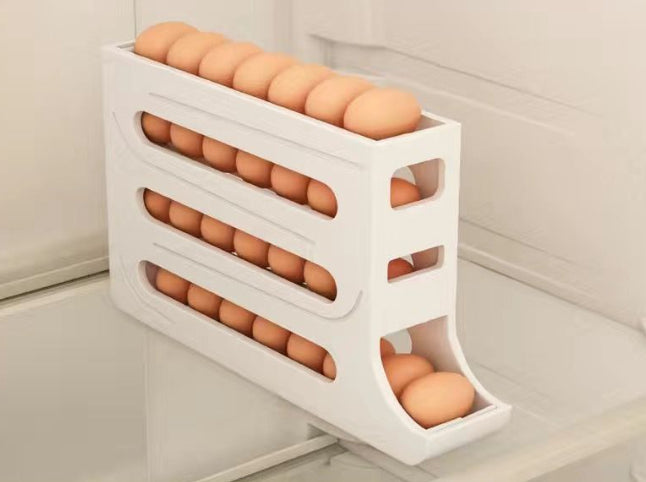 Egg Holder Refrigerator 4 Tiers | Automatic Organizer
