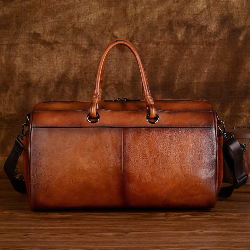Handmade Genuine Leather Retro Bag – Large Vintage Leather Bag