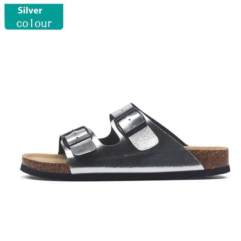 Men's Cork Sandals | Buckle Slippers Comfortable Non-slip