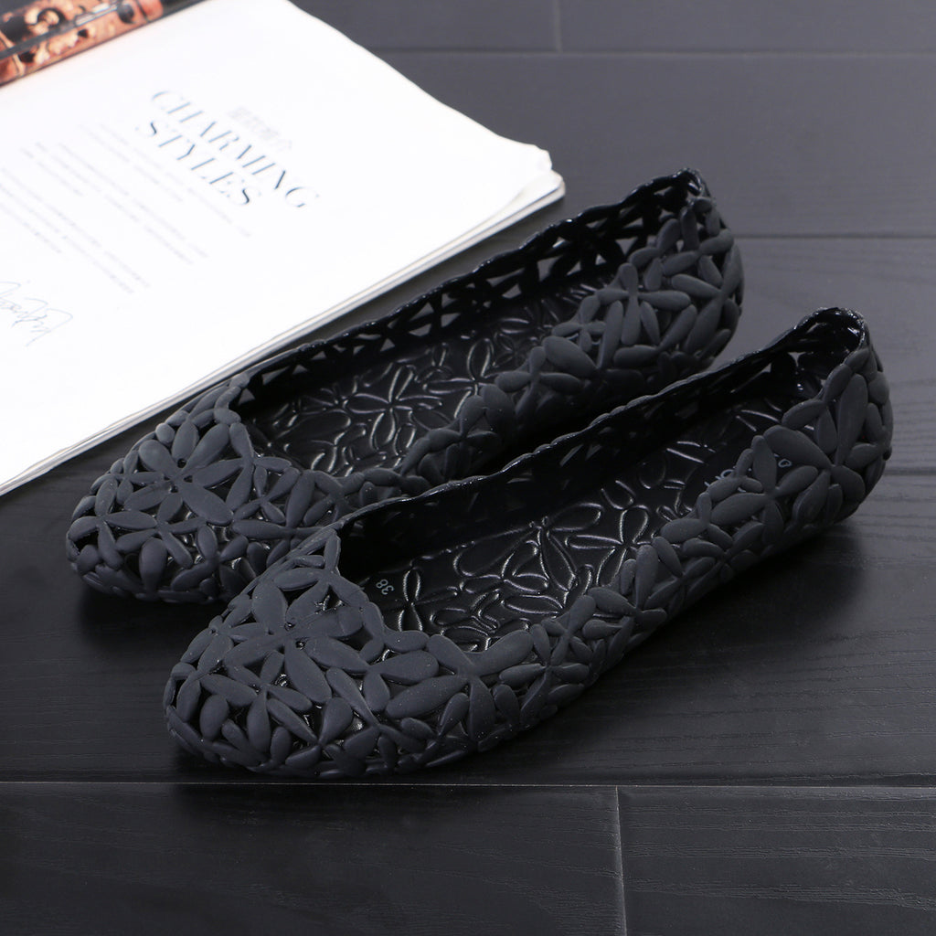 Women's Jelly Shoes Waterproof | Pointed Summer Ballerinas