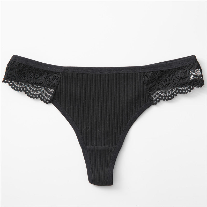 Women's Cotton Briefs Low Waist with Lace – Breathable & Comfortable