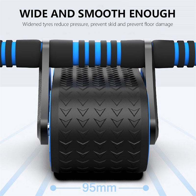 Double Wheel AB Roller with Automatic Rebound | Abdominal Trainer Home Gym