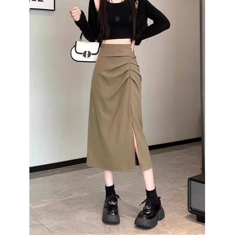 High-Waist Schlitzrock – Figurformender Eleganter Damen Midirock