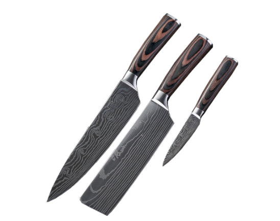 Kitchen Knife Set Stainless Steel | Chef Knife Cleaver Professional