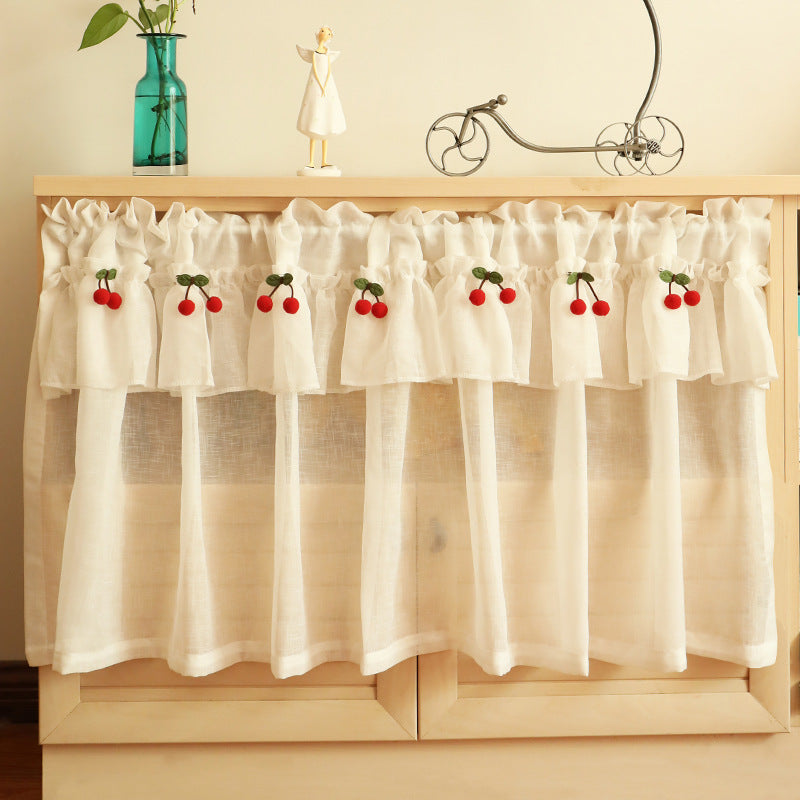 Linen Bistro Curtain | Short Kitchen Curtain Natural Fresh