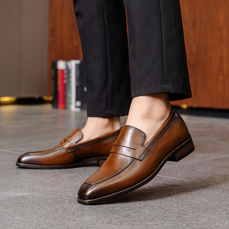 Men's Leather Loafers Business | Cowhide Comfortable Elegant
