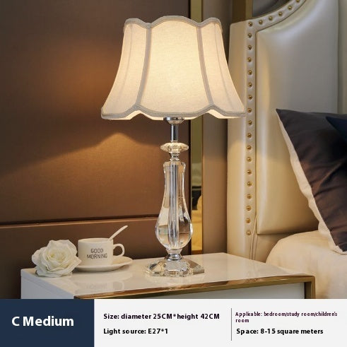 Crystal Table Lamp Dimmable with Remote Control Luxury LED