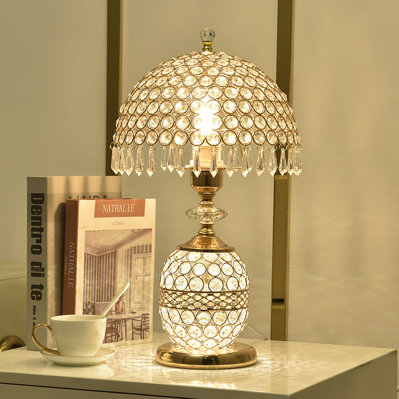 Luxury Crystal Table Lamp Romantic Bedroom Light