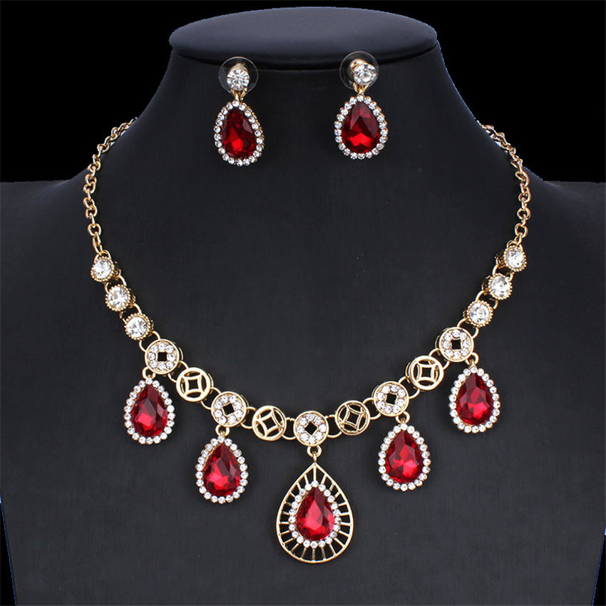 Luxury Bridal Jewelry Set - Necklace & Earrings for Wedding & Evening Gala