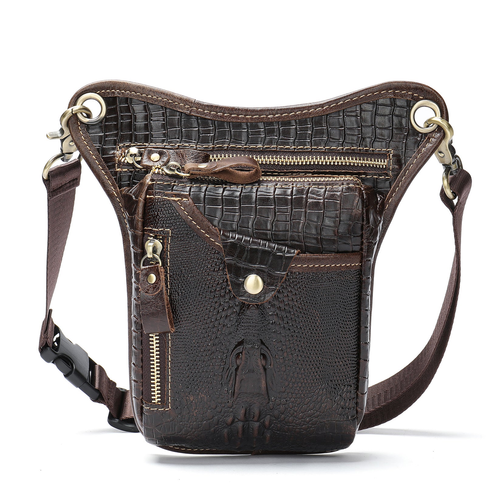 Men's Retro Leather Shoulder Bag - Vintage Crazy Horse Satchel Bag