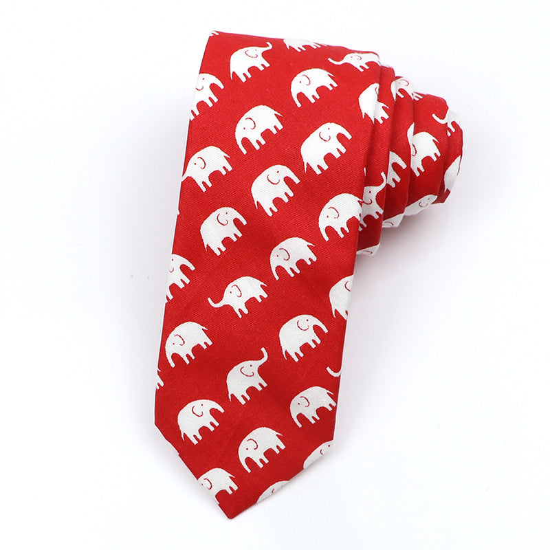 Slim Tie Men's Cotton Korean Slim Modern Elegant