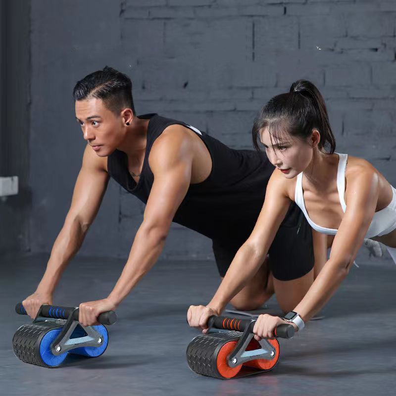 Double Wheel AB Roller with Automatic Rebound | Abdominal Trainer Home Gym