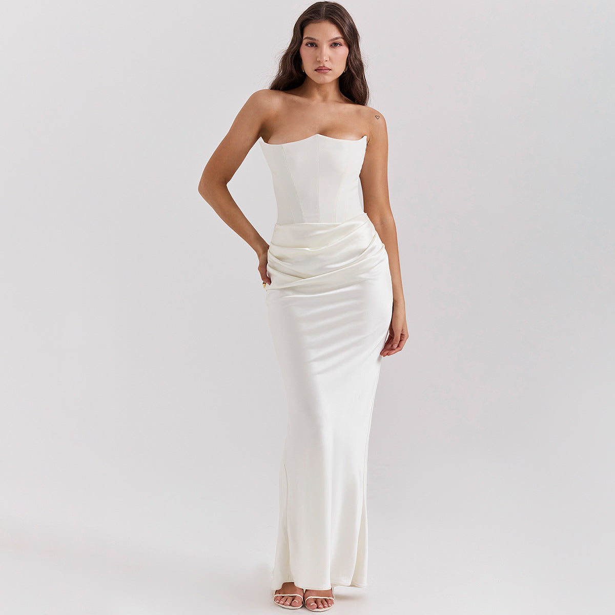 Sexy Bandeau Maxi Dress – Backless Slim-Fit Evening & Party Dress