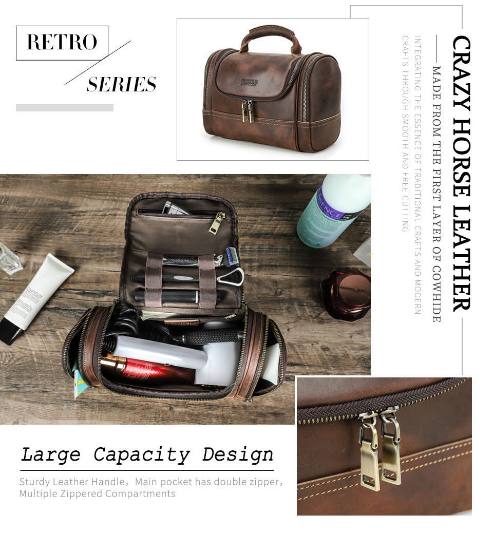 Vintage Men's Training Bag Made of Cowhide – Premium Travel Sports Bag