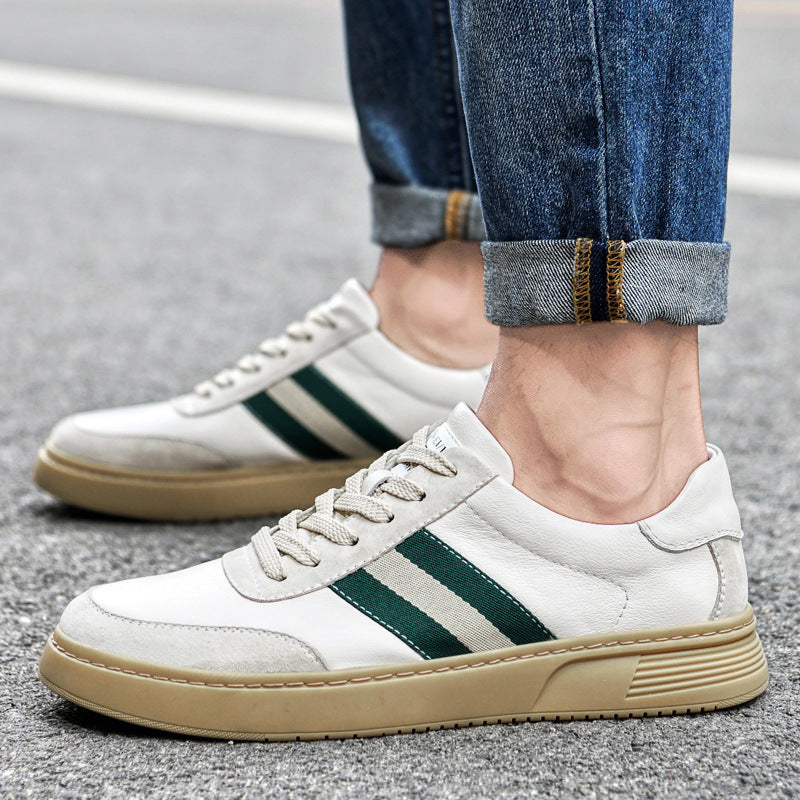 Men's Leather Lace-up Shoes Cowhide | Casual Comfort