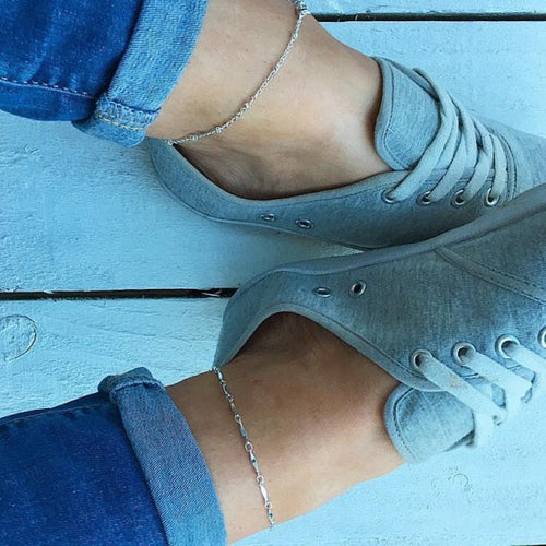 5-Piece Women's Anklet Set – Stylish, Simple & Versatile