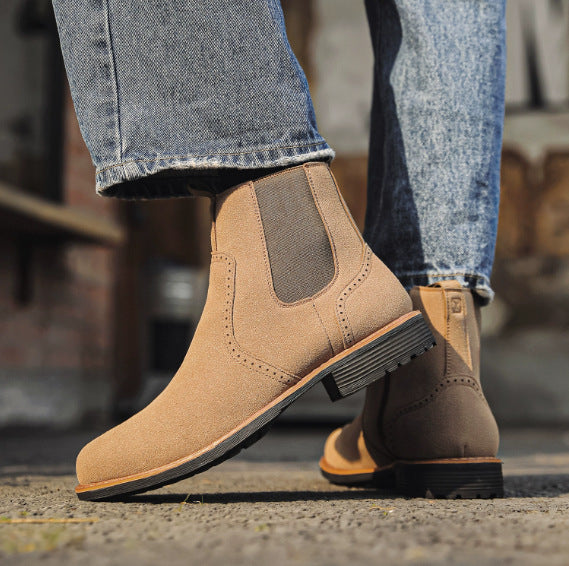 Men's Autumn Fleece Boots – Warm Casual Winter Ankle Boots