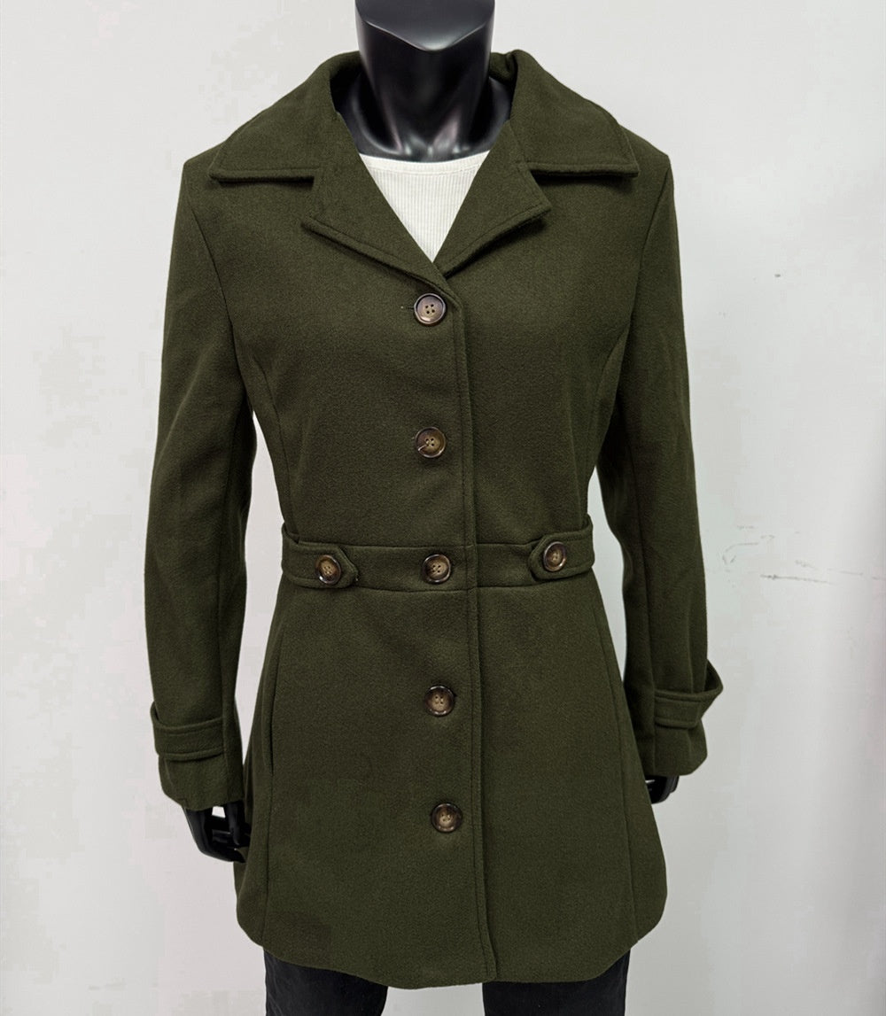 Plus Size Women's Wool Coat | Elegant Lined Winter Coat