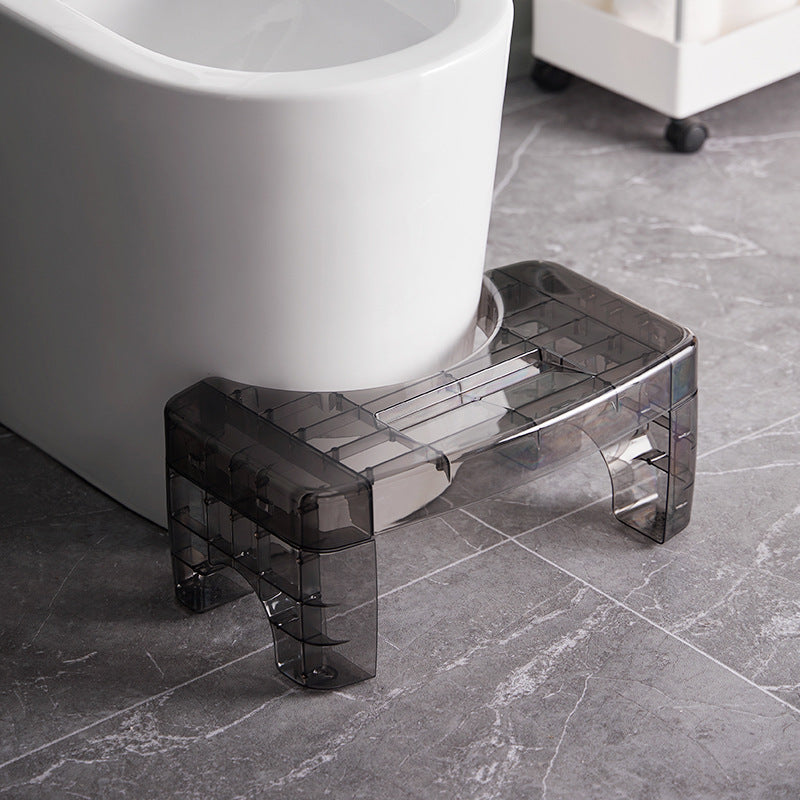 Transparent Toilet Stool | Non-slip Ergonomic Footrest