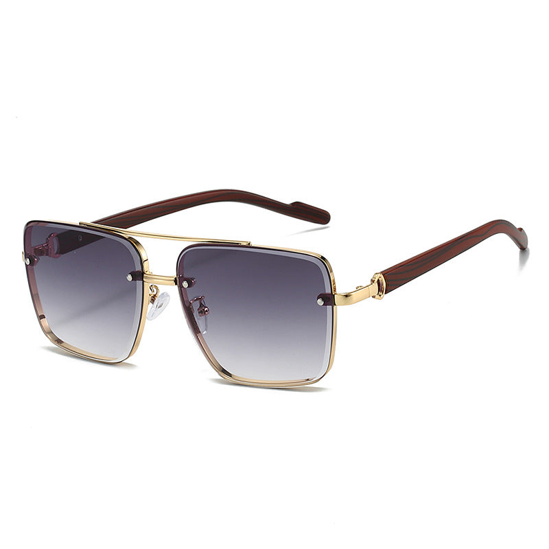 Herren Sonnenbrille Doppelsteg | Holzoptik | Moderne Brille