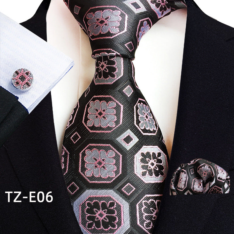 Paisley Tie Set for Men, Elegant 3-Piece, Business Wedding